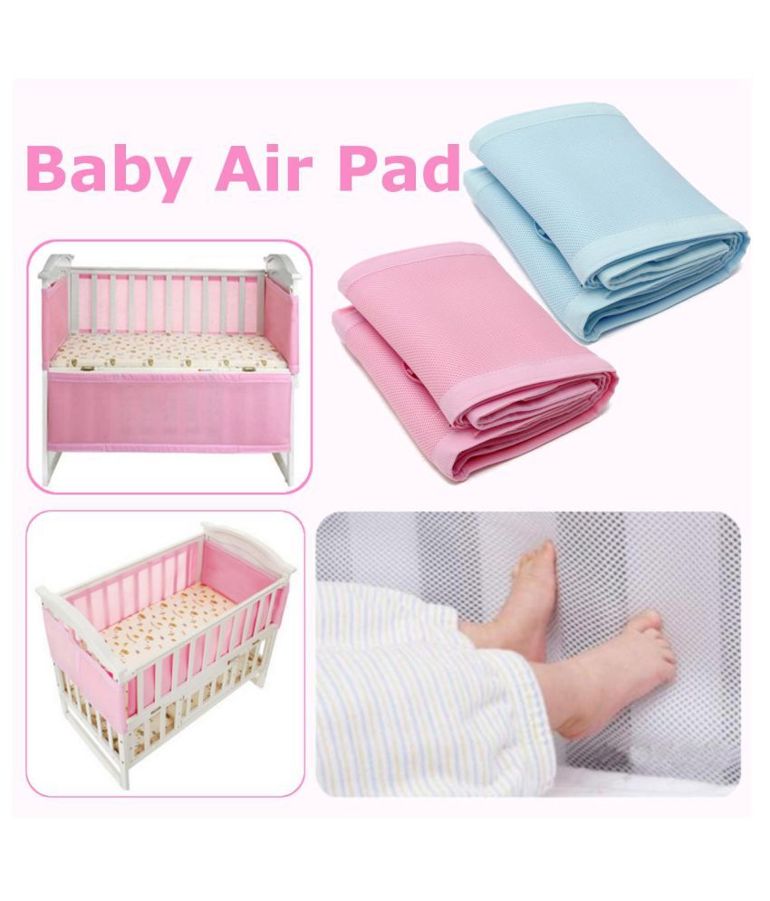 Buy Blue Pink Breathable Crib Bumper Mesh Crib Liner Infant Baby