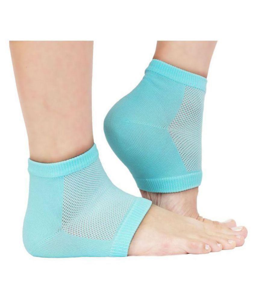     			9 UINE Silicone Gel Heel Socks With Gel Pad Foot Protector Free Size