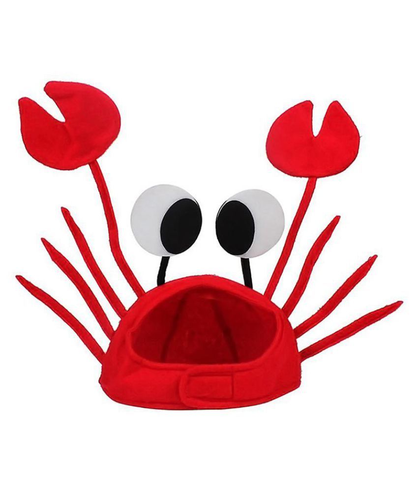 Red Novelty Lobster Crab Sea Animal Hat Costume Accessory Adult Child 