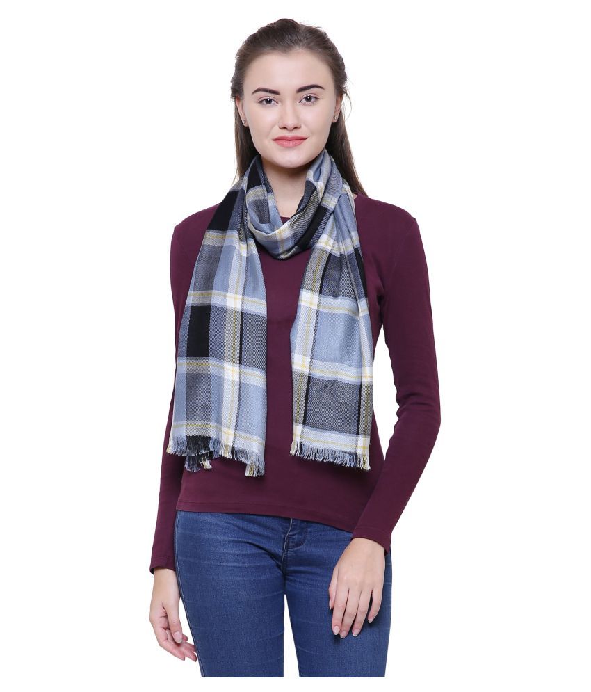 Anekaant Grey Checkered Shawl Price in India Buy Anekaant Grey Checkered Shawl Online at Snapdeal