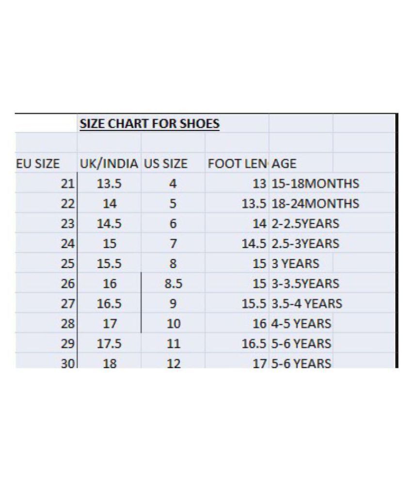 Ladies Shoe Size Chart Us To India