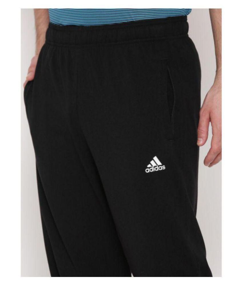 adidas black polyester lycra track pant