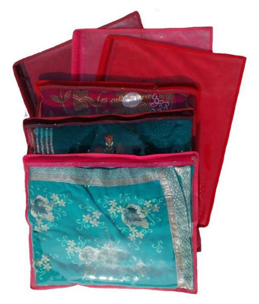 Buy Deep Red Saree Covers 12 Pcs at Best Prices in India Snapdeal