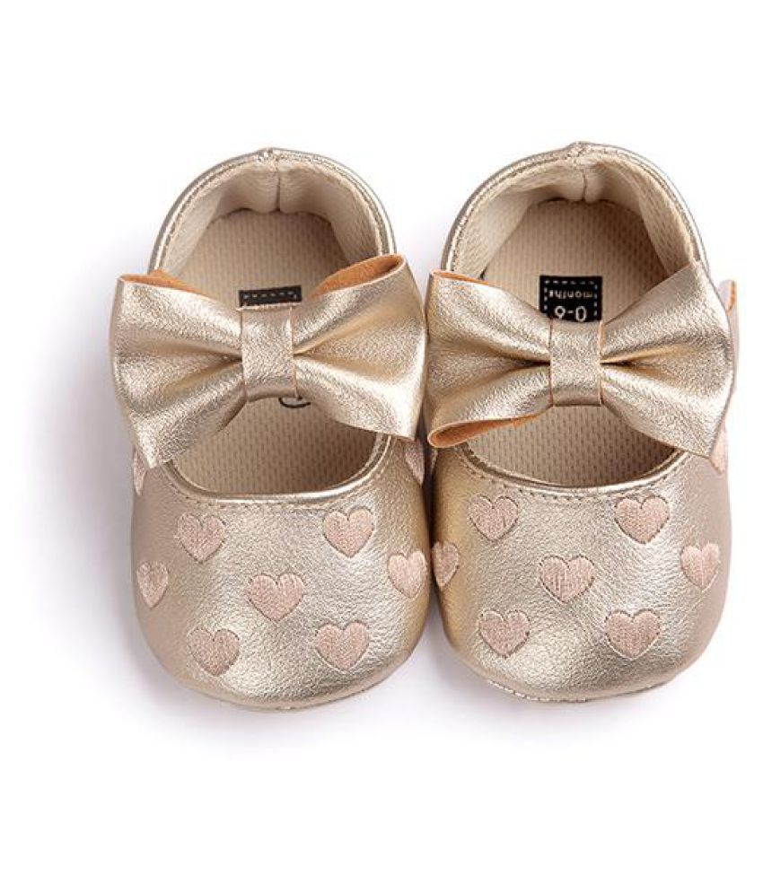 Newborn Baby Girls Shoes Bebe First Walkers Princess Big Bow Heart