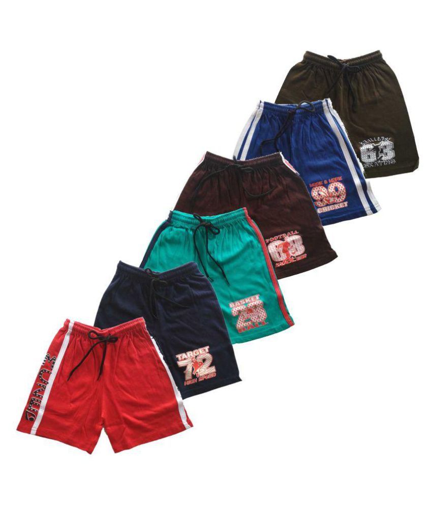 tirupur fashion biz Shorts for Boys Printed and Multicolor (Pack of 6 ...