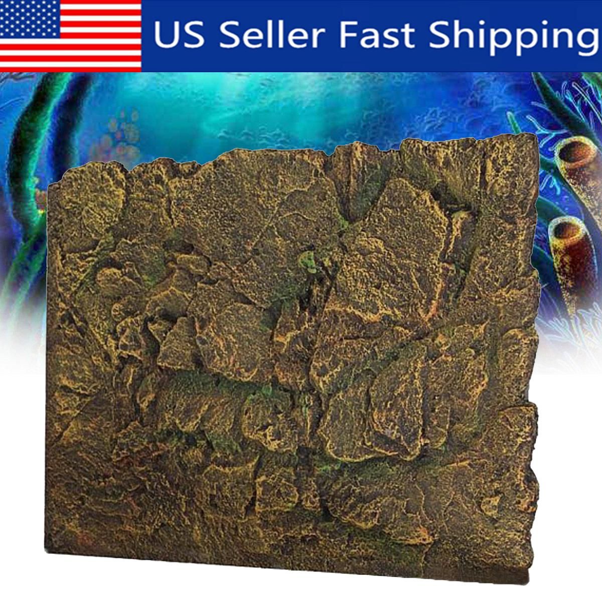 24 X18 3d Pu Rock Stone Reptile Aquarium Fish Tank Background