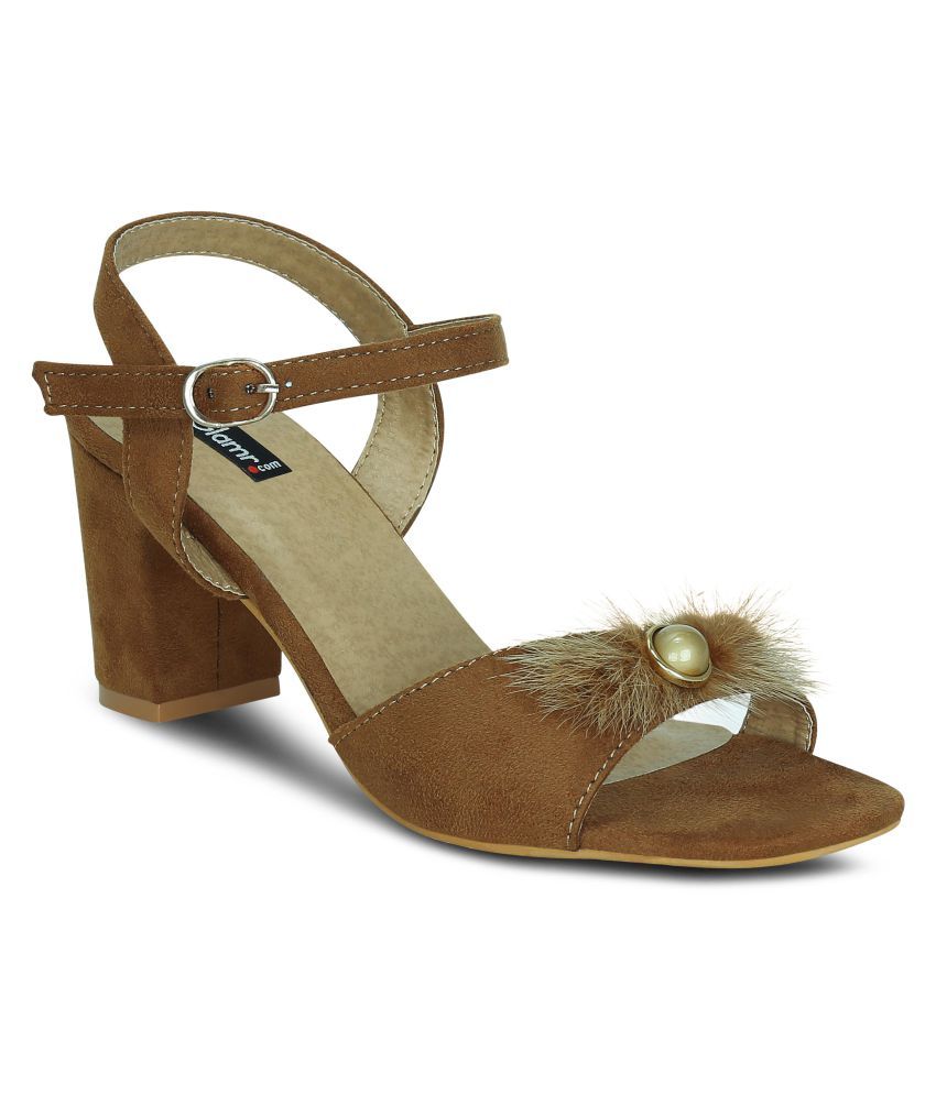 lace up tan block heels