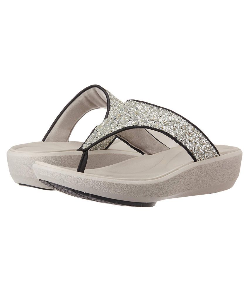 clarks silver ballet flats