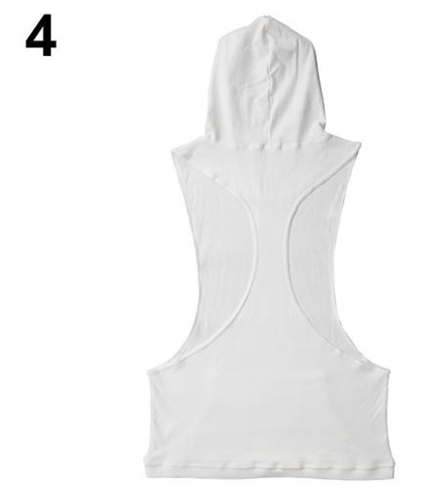 white gym hoodie