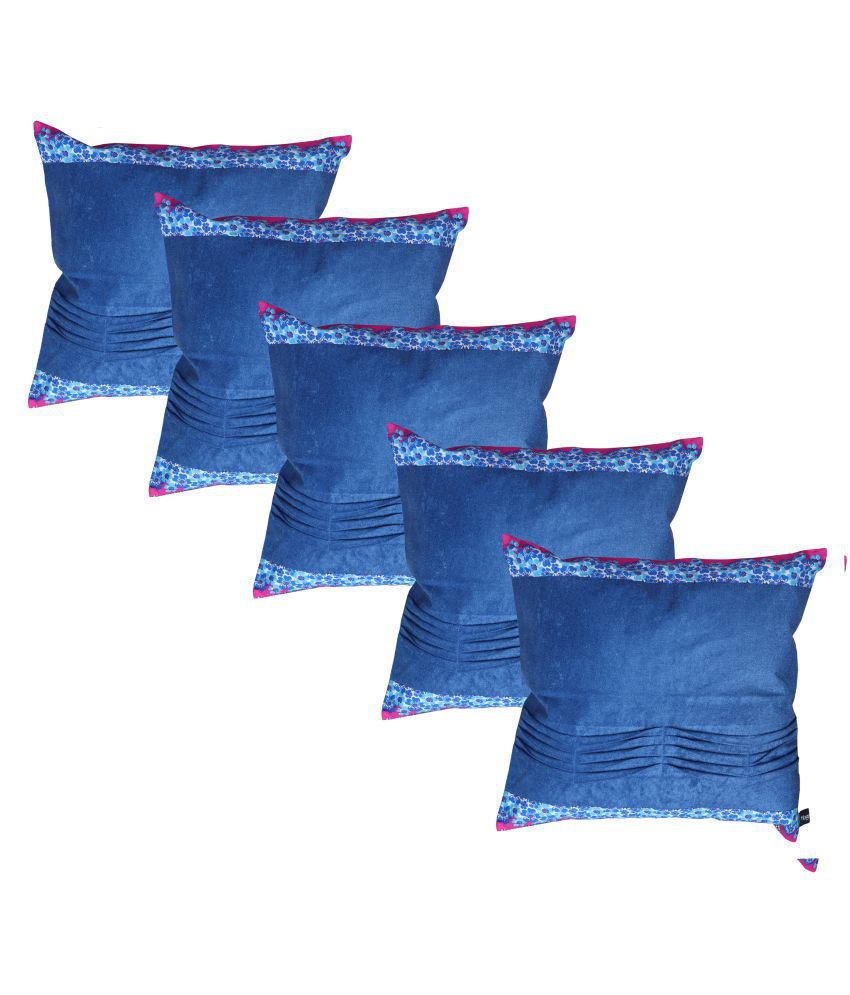     			Hugs'n'Rugs Set of 5 Cotton Cushion Covers 40X40 cm (16X16)