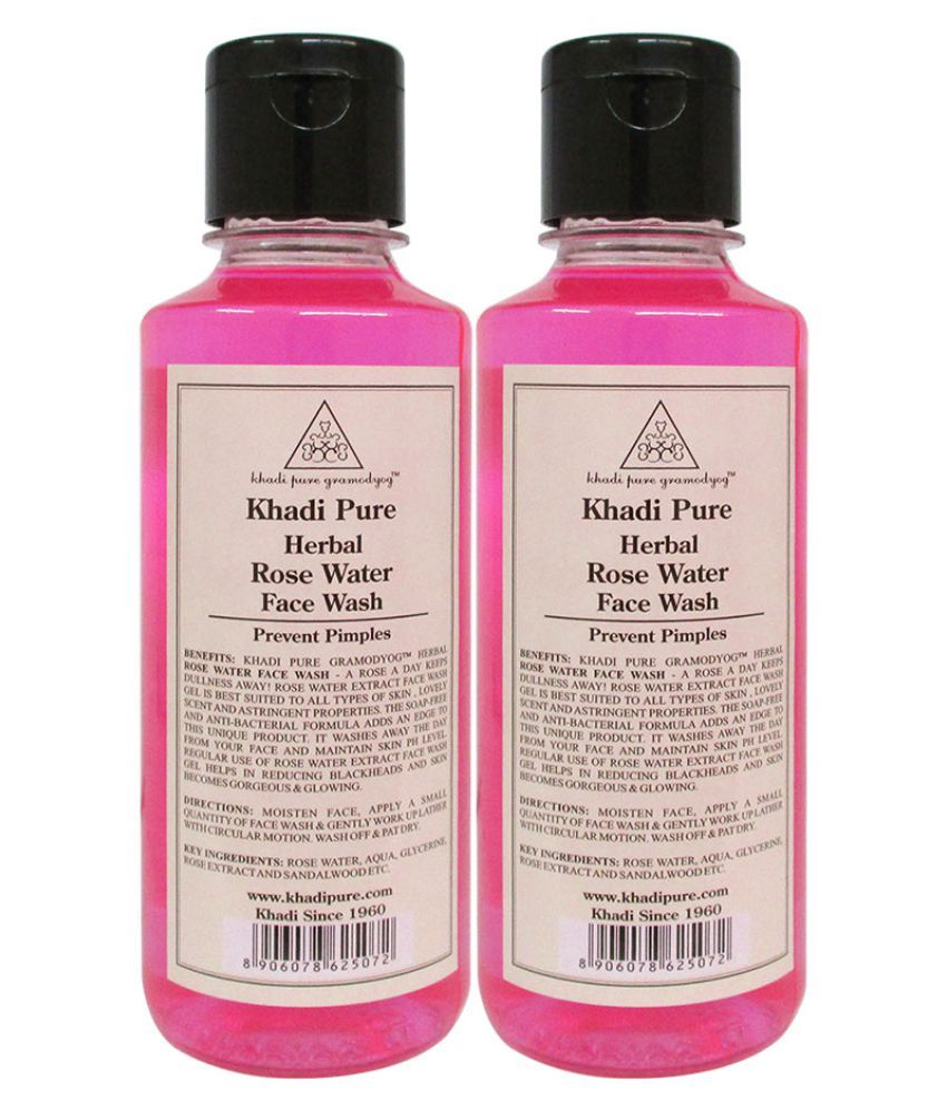 khadi rose water face wash