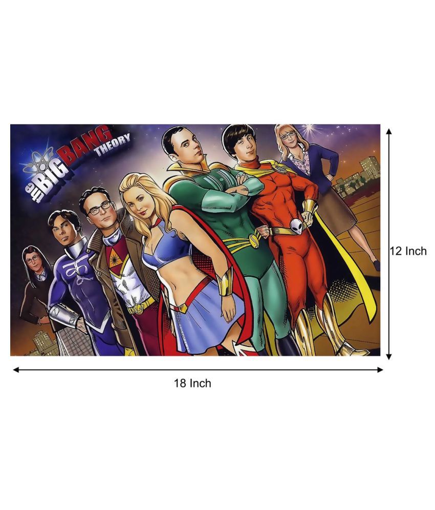 HK PRINTS Big Bang Theory Wall Sticker for Room Cartoon ...