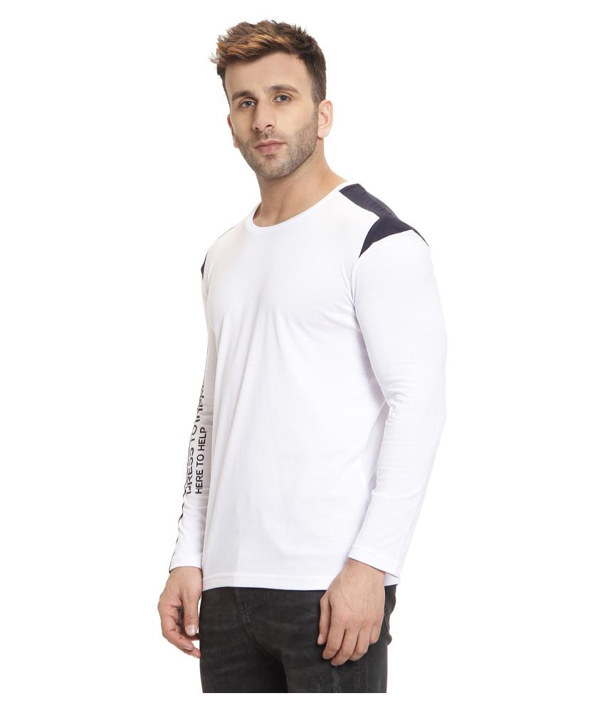 plain white full sleeve t shirt