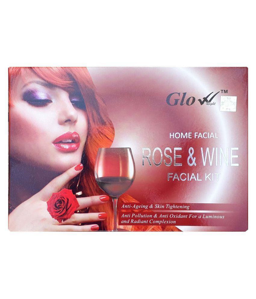 Glow Right ROSE & WINE Facial Kit 250 gm Buy Glow Right ROSE & WINE Facial Kit 250 gm at Best