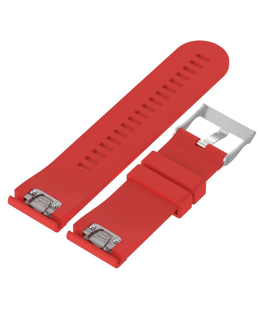 Red glossy strapWidth 26mm Soft Silicone Replacement Watch Band for ...