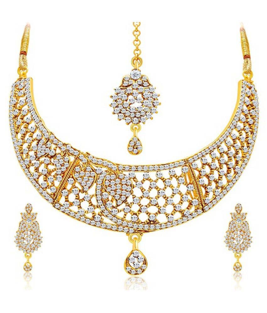 Ankur imitation jewellery designer diamond necklace set