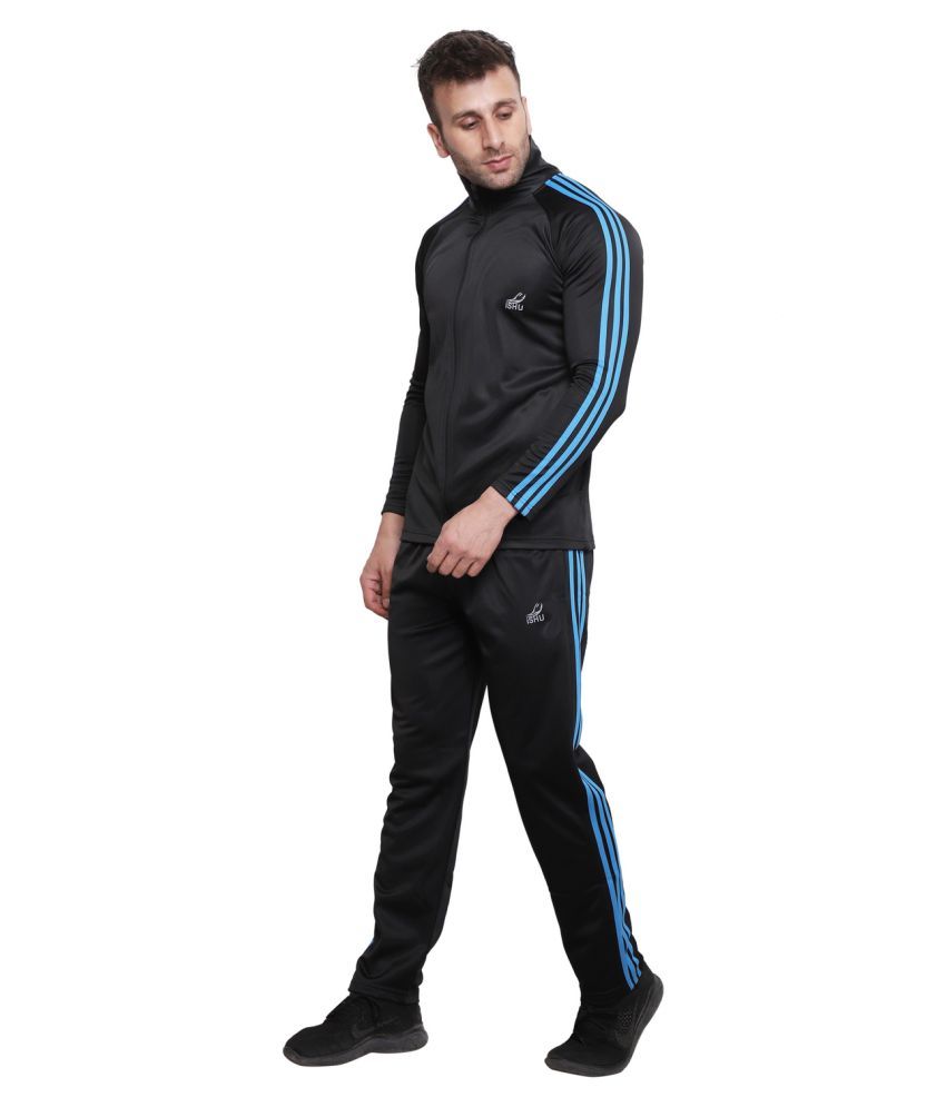 black nylon tracksuit