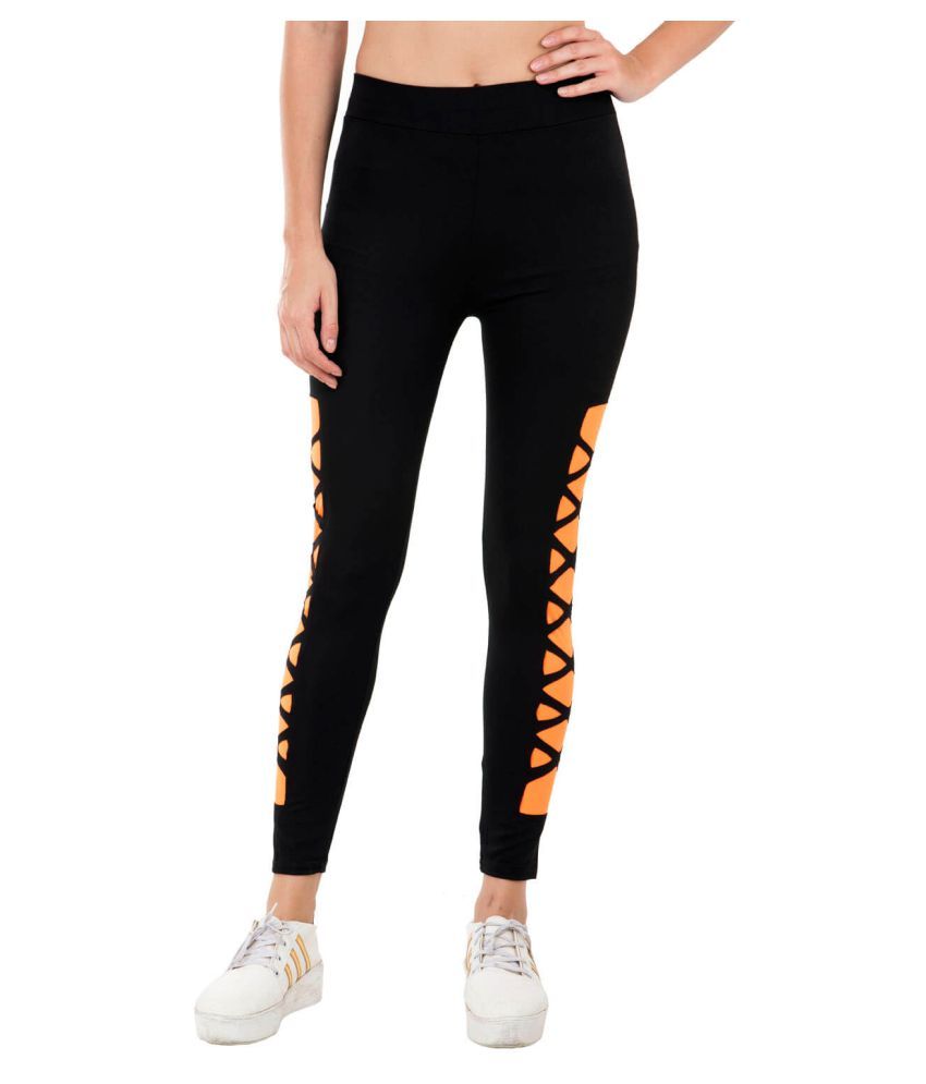 orange jeggings