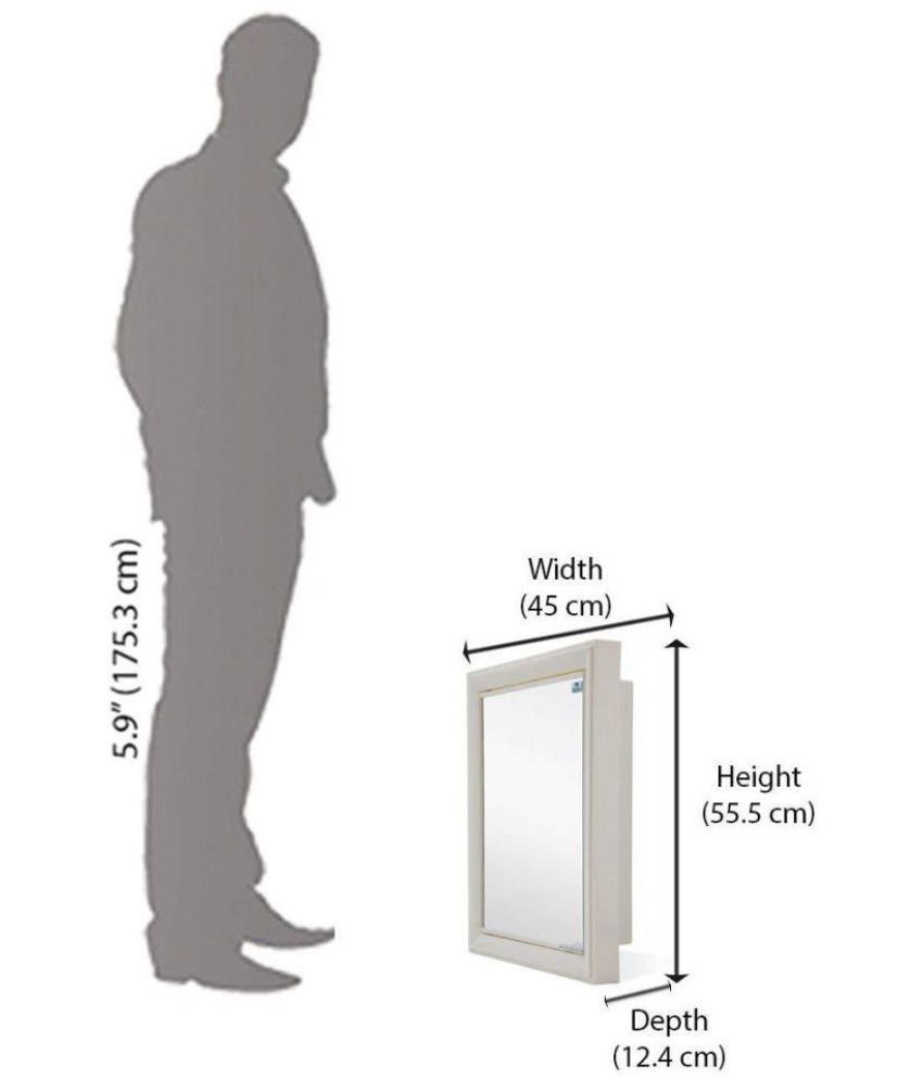 Buy Nilkamal Gem Mirror Plastic Wall Mount (Marron) Plastic