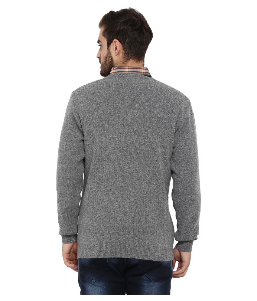 Monte Carlo Grey V Neck Sweater - Buy Monte Carlo Grey V Neck Sweater ...