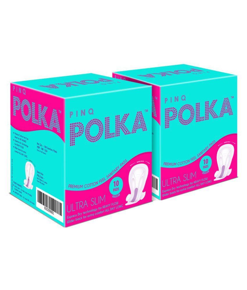 PINQ POLKA Premium Ultra Slim Regular 20 Sanitary Pads: Buy PINQ POLKA ...