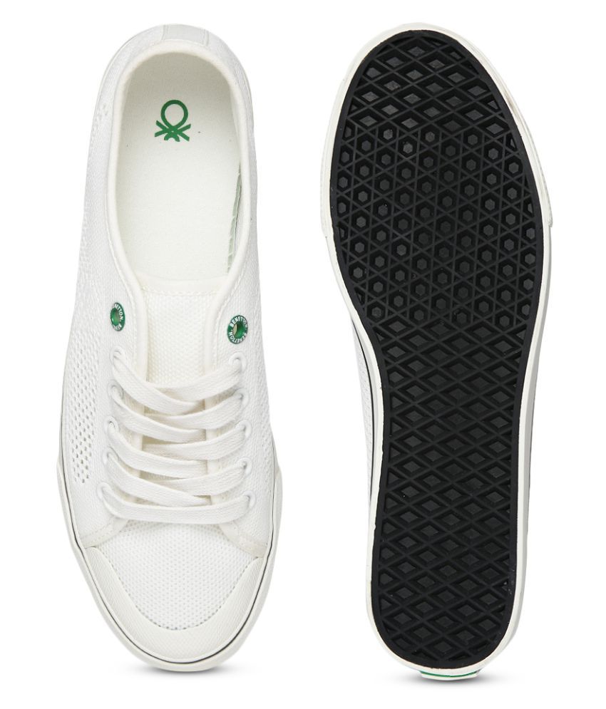 united benetton white shoes