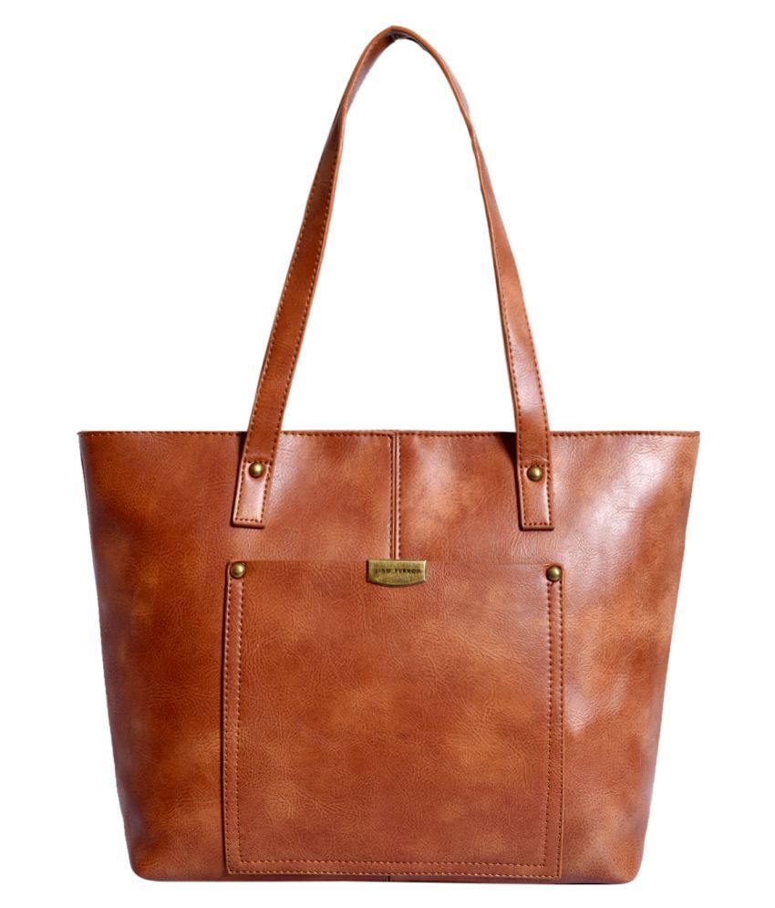 Lino Perros Brown Faux Leather Shoulder Bag - Buy Lino Perros Brown ...