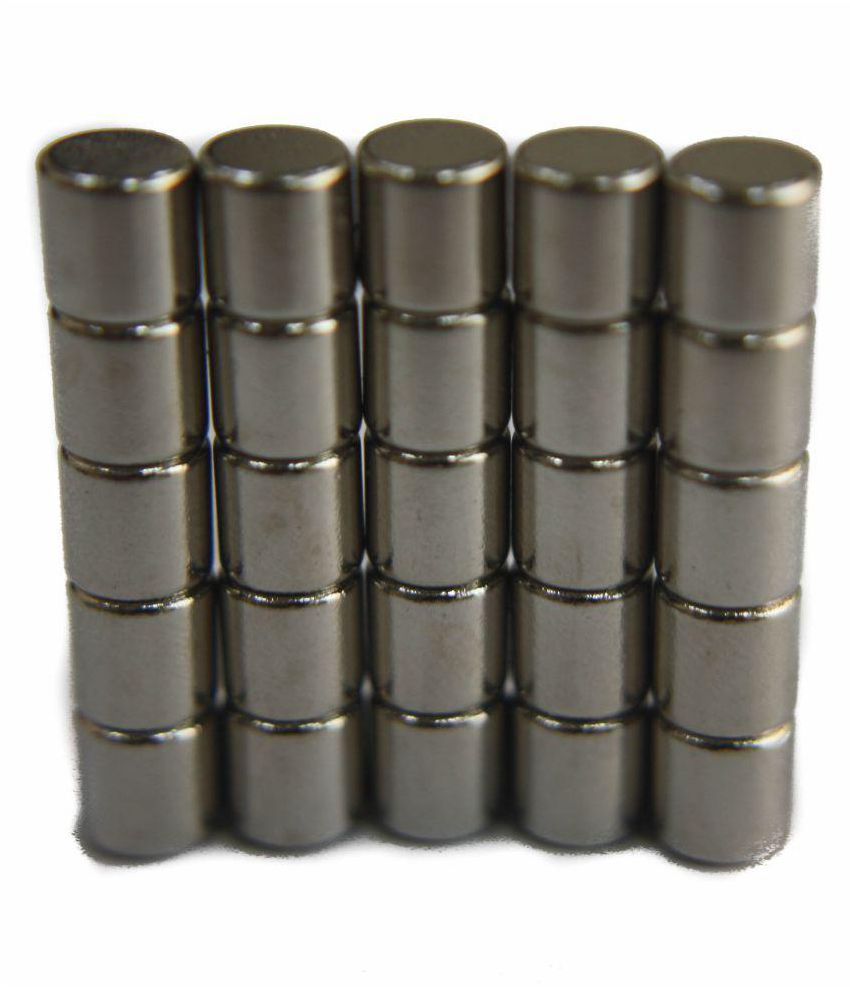     			Triomag 50pcs of Small 4mm Round x 4mm Thick Cylinder shaped Multi purpose Hobby magnets , For Art and Crafts