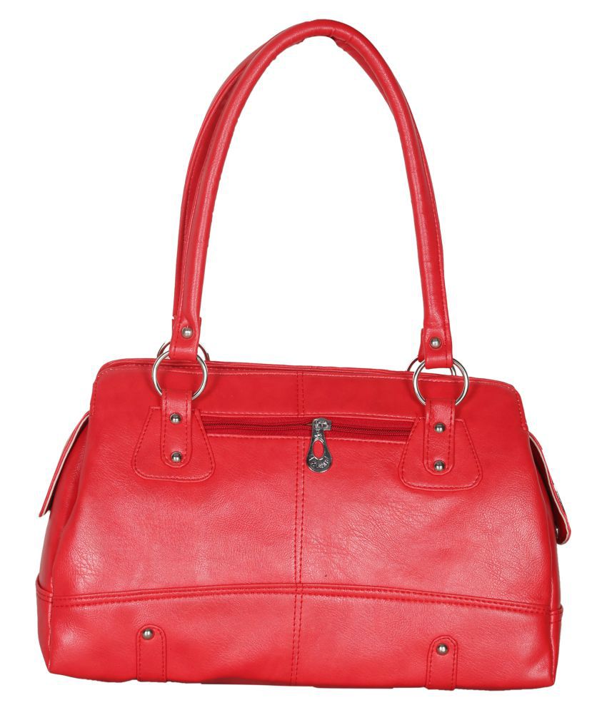     			Goodwin Red P.U. Shoulder Bag