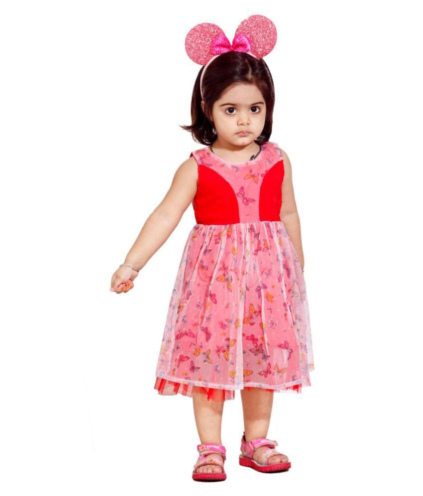 HUSBHI RED AND WHITE FROCK FOR LITTLE GIRL Buy HUSBHI RED AND