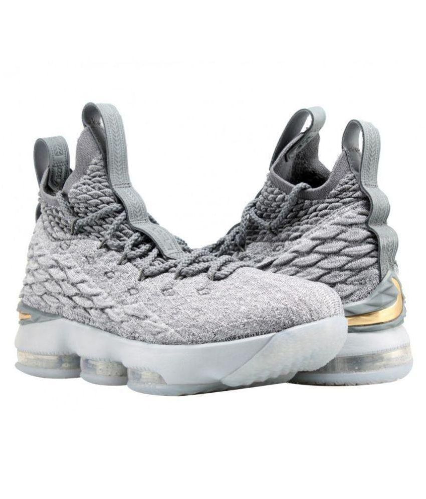 lebron 15 grey and gold