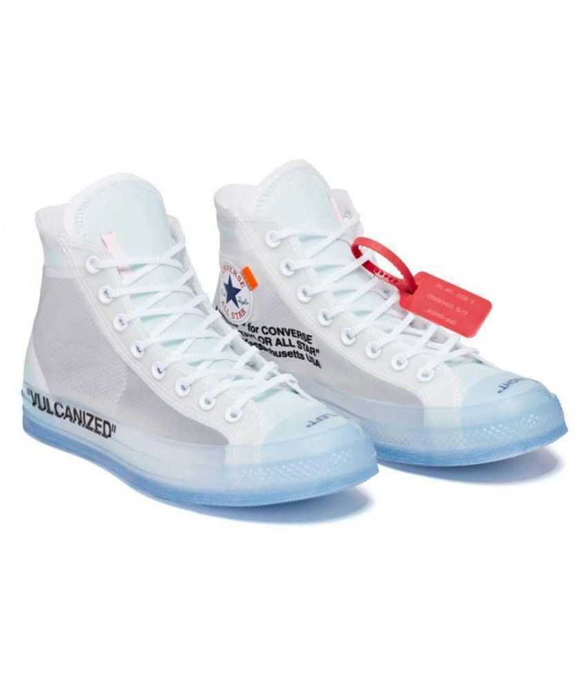 Converse Off White Chuck Tay­lor Vir­gil Abloh Running Shoes White: Buy ...