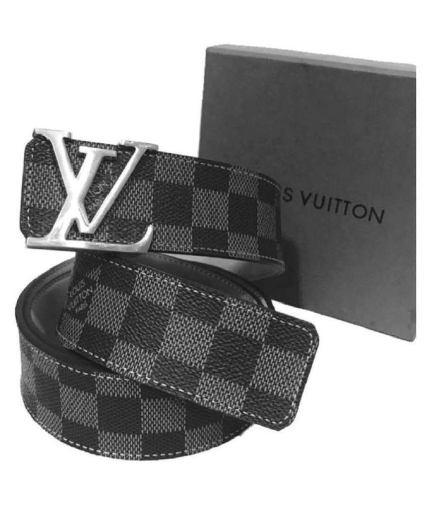LV Belt Gray Leather Party Belt - Pack of 1 - Buy LV Belt Gray Leather ...