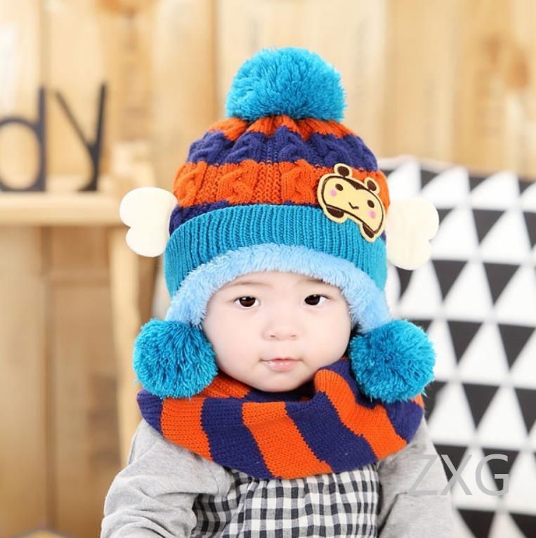 Weggelaten thuis Terugbetaling Kids Hats Cute Cap For Girls Boys Children Winter Hat Thick Baby Hat Infant  Toddler Warm Cap Best Gifts: Buy Online at Low Price in India - Snapdeal