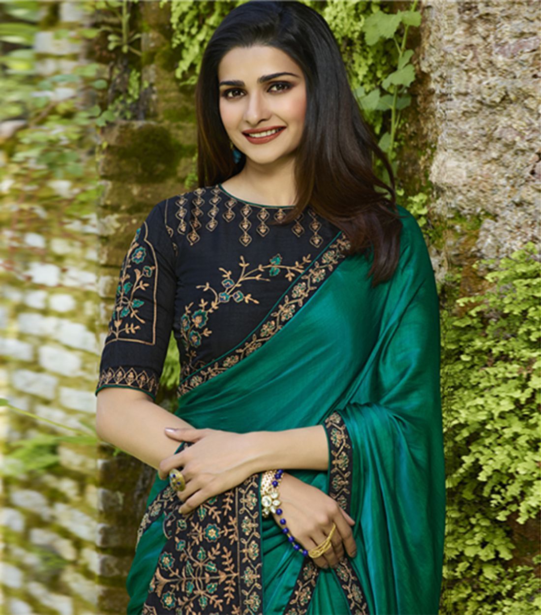 NEERJA TRENDZ Green Silk Saree - Buy NEERJA TRENDZ Green Silk Saree ...