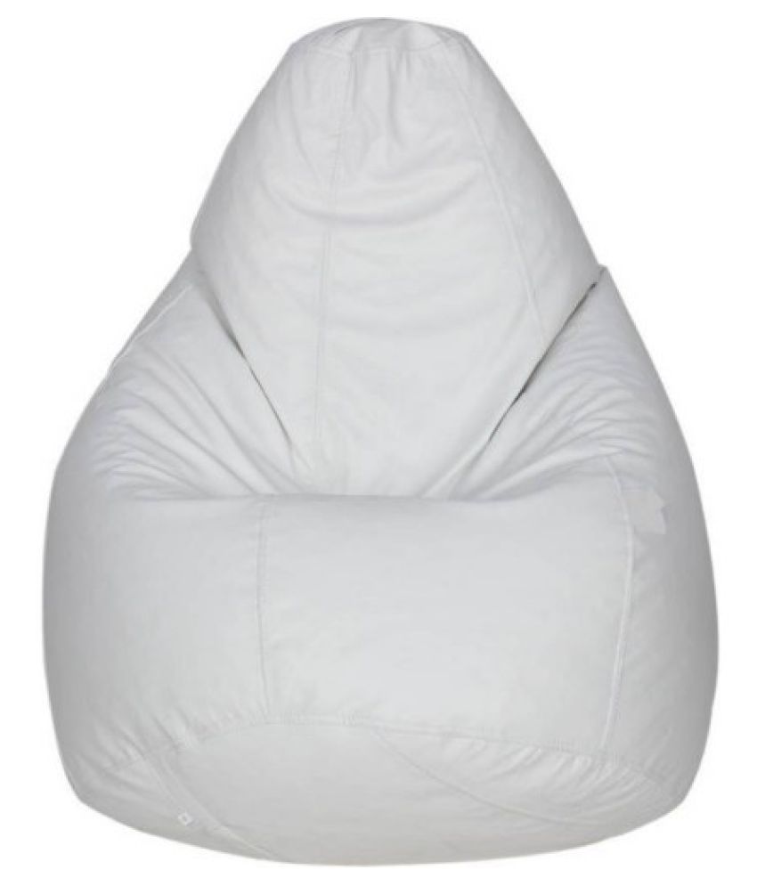 Madaar Homez Artificial Leather Teardrop White Bean Bag Cover XL Pack Of 2 - Buy Madaar Homez ...