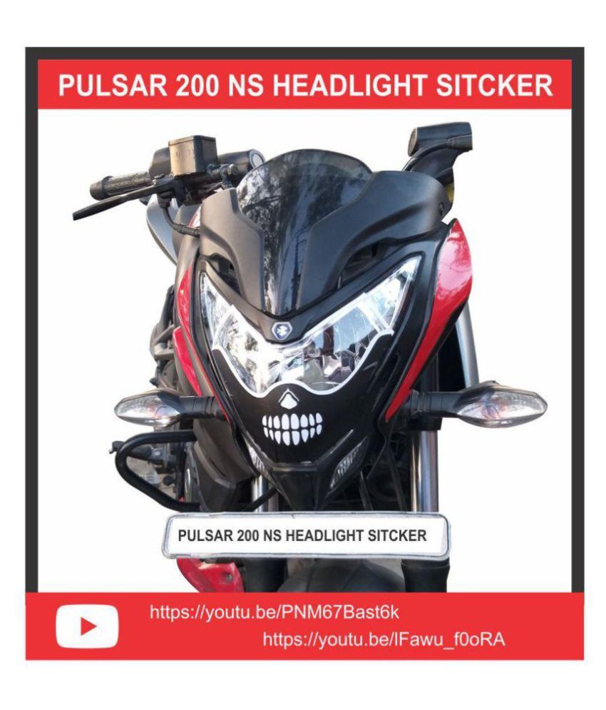 Pulsar 200 NS Head Light Monster Face Bike Sticker Buy 