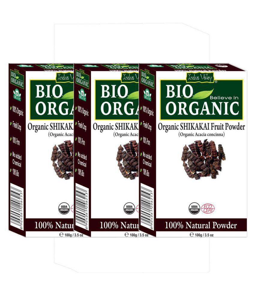     			Indus Valley Bio Organic 100% Herbal Shikakai Powder - Pack of 3 (300 g)