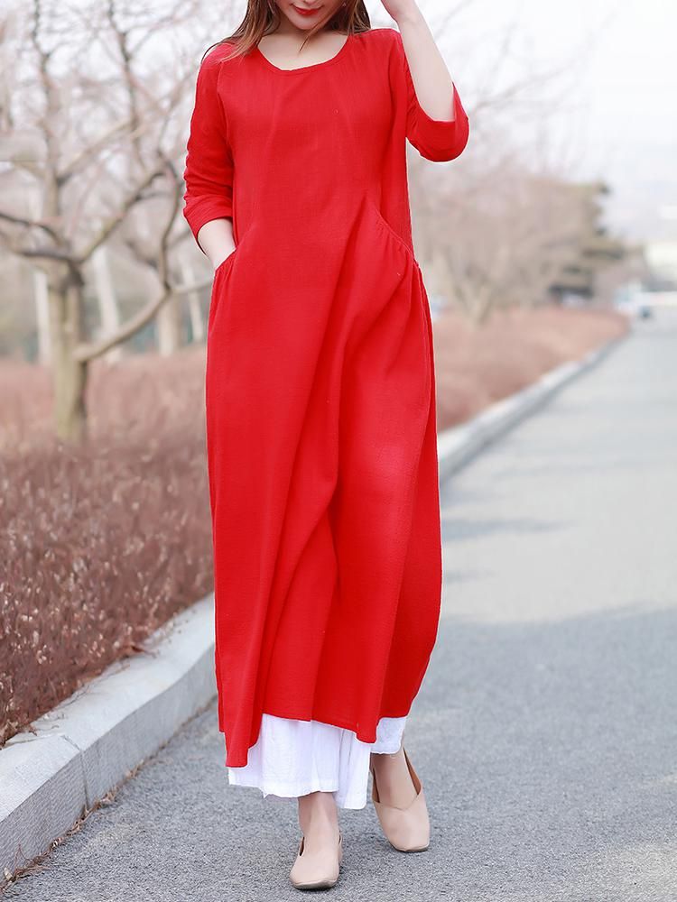 loose cotton maxi dress