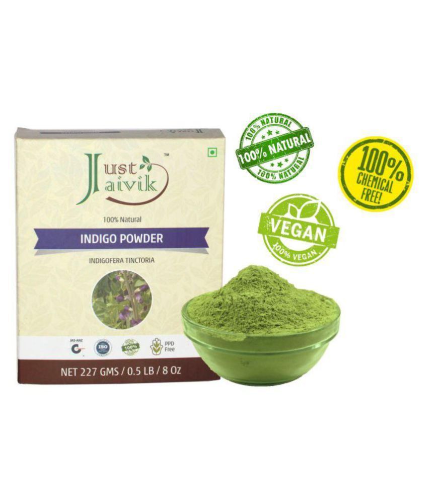 Just Jaivik Natural Indigo Powder Henna 227 gm Buy Just Jaivik Natural