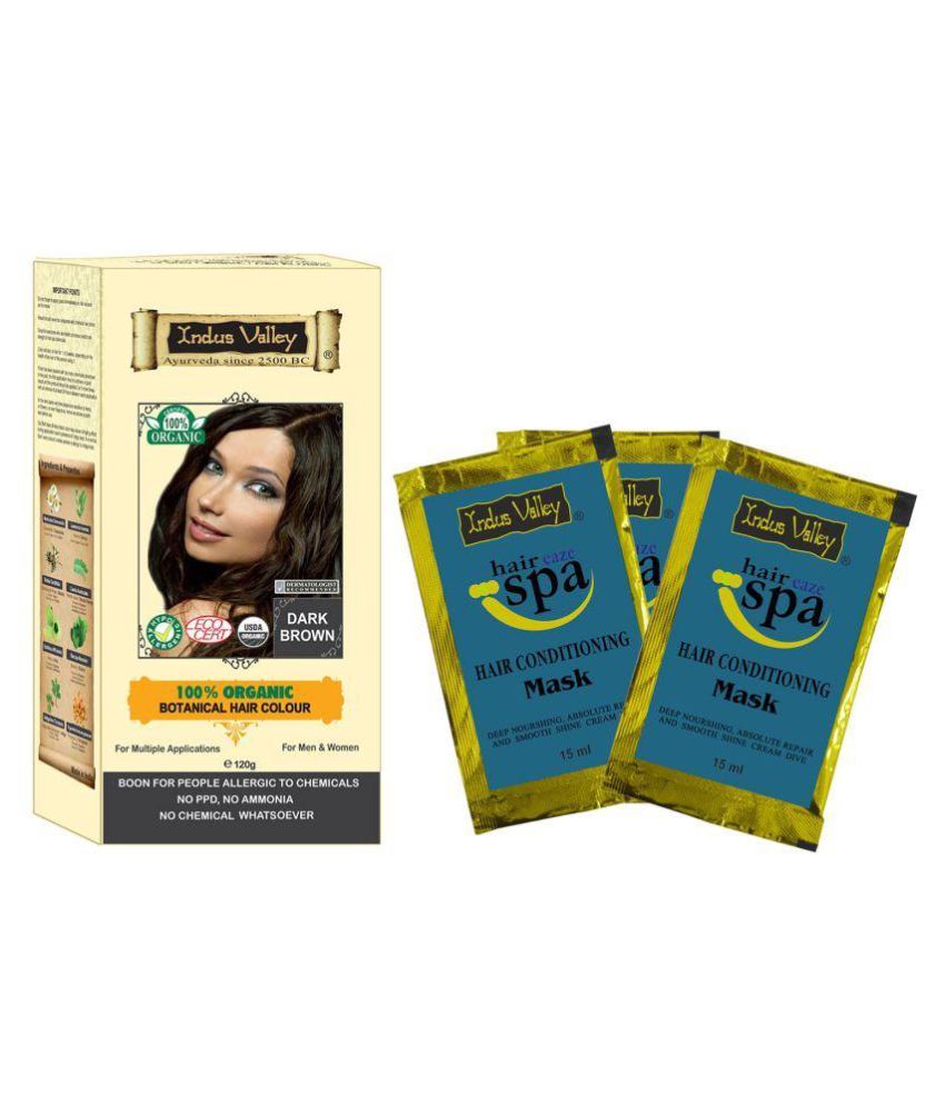Indus Valley Botanical Dark Brown 3 Hair Spa Sachets Semi Permanent Hair Color Dark Brown 3 Hair Spa Sachets Free 120 g: Buy Indus Valley Botanical Dark Brown 3 Hair Spa Sachets Indus Valley Botanical Dark Brown 3 Hair Spa Sachets Semi Permanent Hair Color Dark Brown 3 Hair Spa Sachets Free 120 g: Buy Indus Valley Botanical Dark Brown 3 Hair Spa Sachets