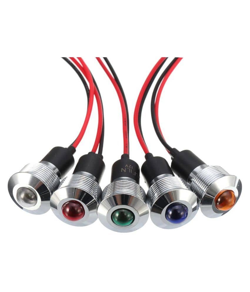 thumbnail image 2 of 12mm LED Indicator Warning Light – Pilot/Dash Lamp – Multi‑Volt 6‑36V – Red/Blue/Green/White 2 of 5