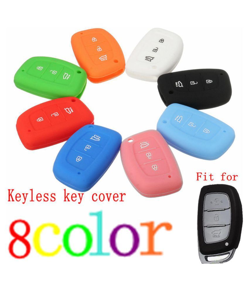 Car 3 Buttons Silicone Key Case Key Fob Cover Case For Hyundai I30 Ix35