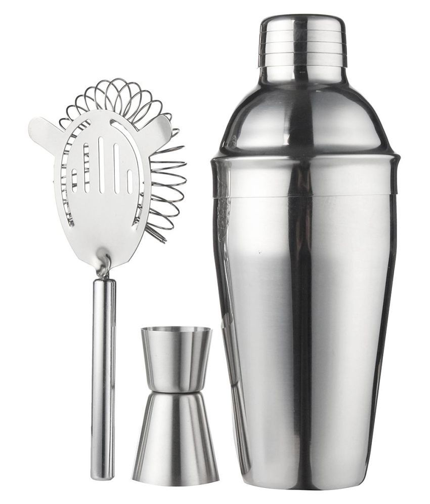 Buy Stainless Steel Cocktail Shaker Set Mixer Drink Bartender Martini ...