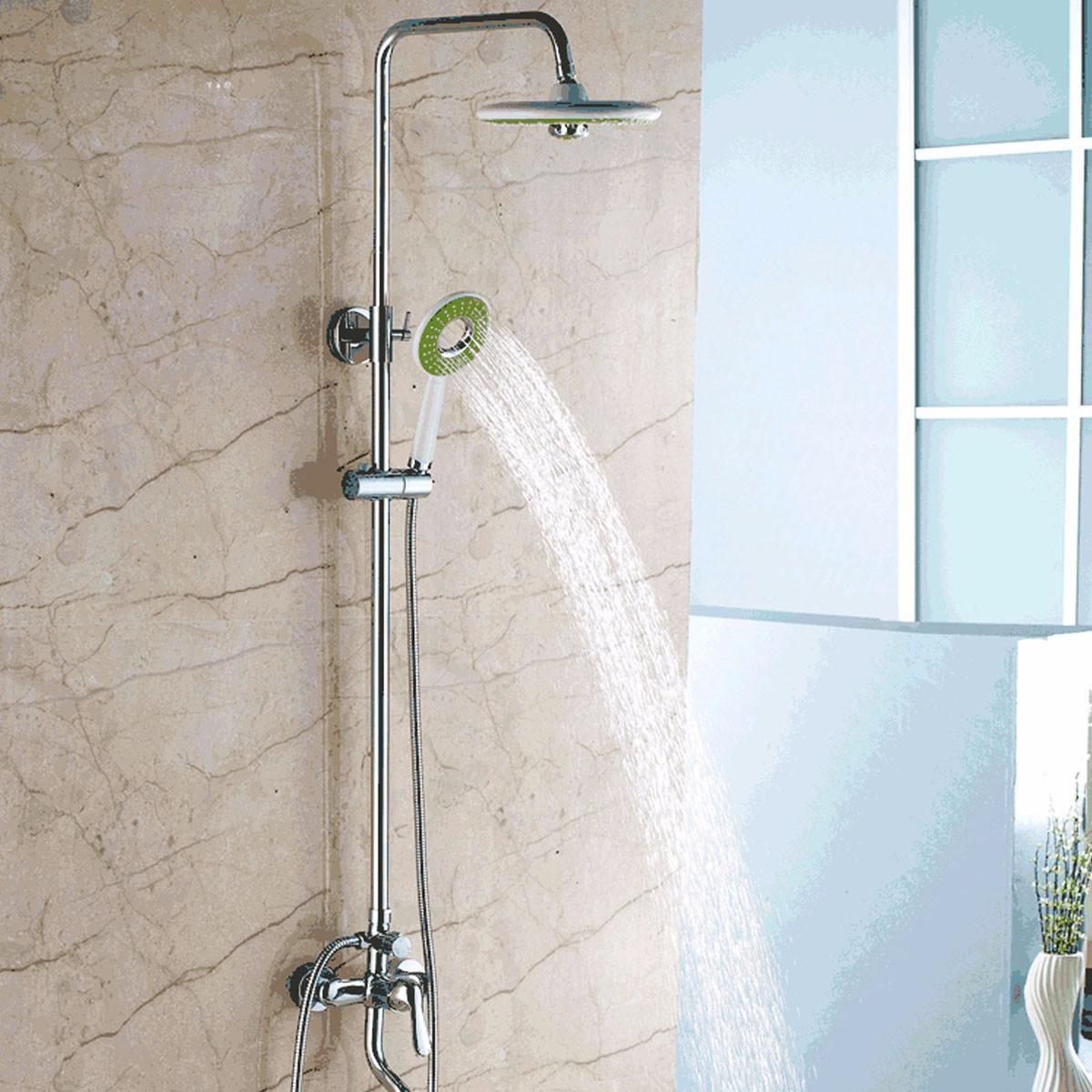 Buy Bathroom Round Spray Rain Rainfall Top Shower Head +Handhold