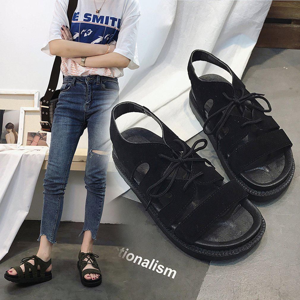 Ladies Women Platform Shoes Flat Shoes 
