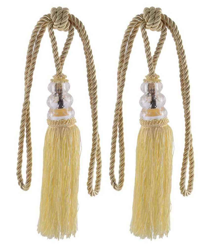 Designeez Clearplastic Bead Home Drapery Curtain Decoration Tassel
