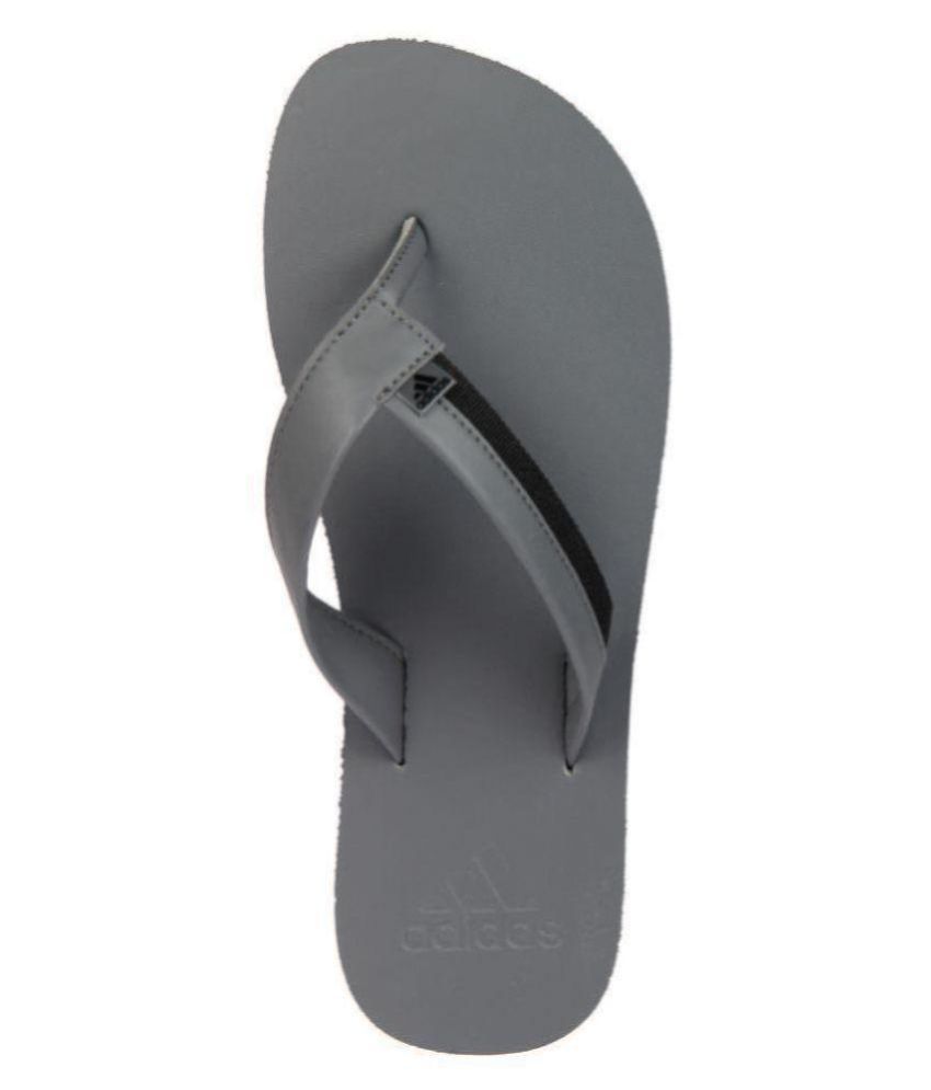 adidas gray thong flip flop