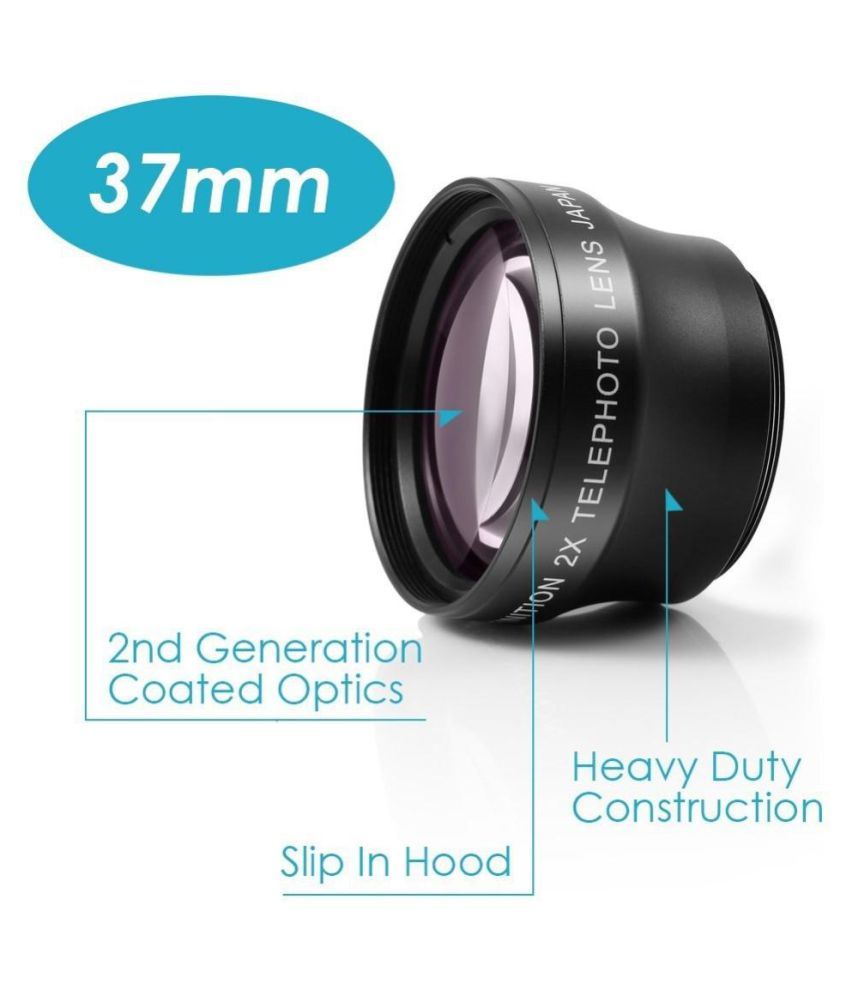 Buy NEEWER Generic Deluxe 37mm Telephoto Lens 2X HD for Camera ...