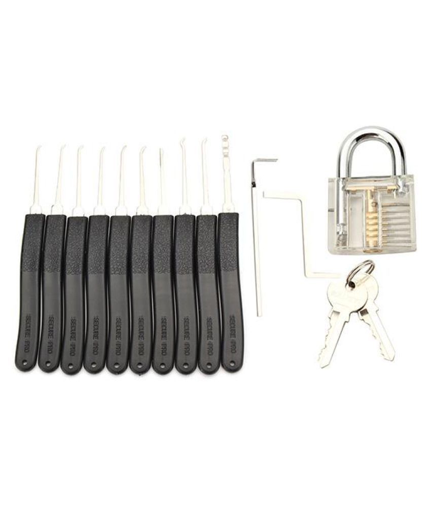 Key Padlock Unlocking Practice Lock Set 6 Transparent Locks Kit Picking Practice
